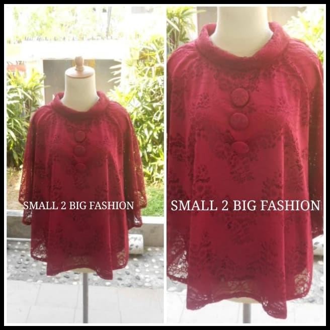 Kebaya Big Jumbo / Atasan Brokat Big Size Merah / Baju Jumbo Bigsize Best Seller