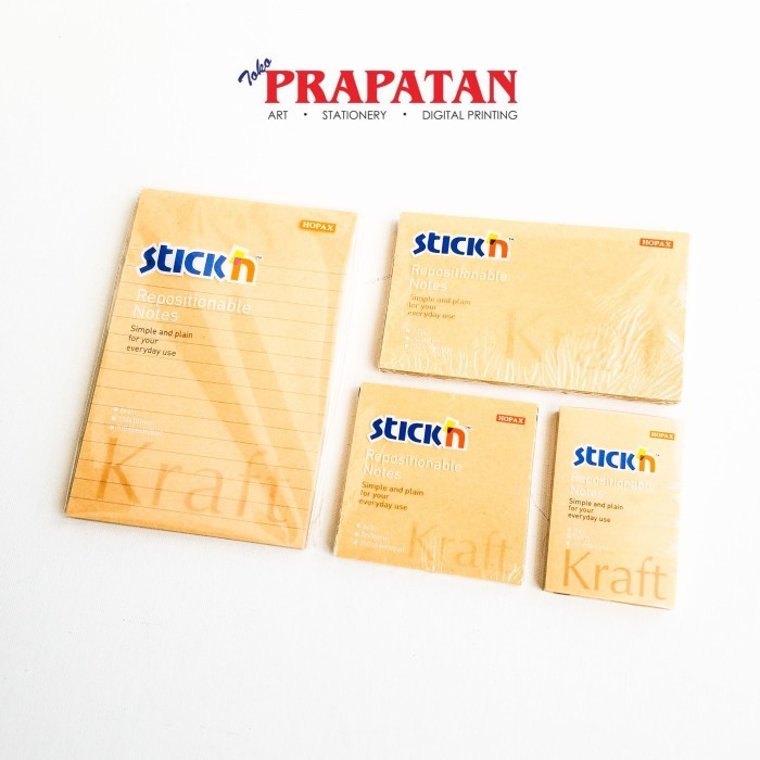 

Stickn Sticky Kraft Notes 100 Sheets / Memo Pad