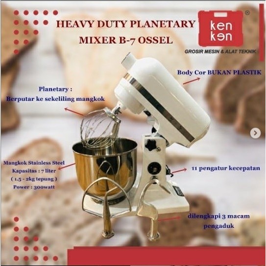 Mixer Roti Ossel Type B7 Ossel Planetary Mixer Ossel B7 #Gratisongkir #Sale #Discount