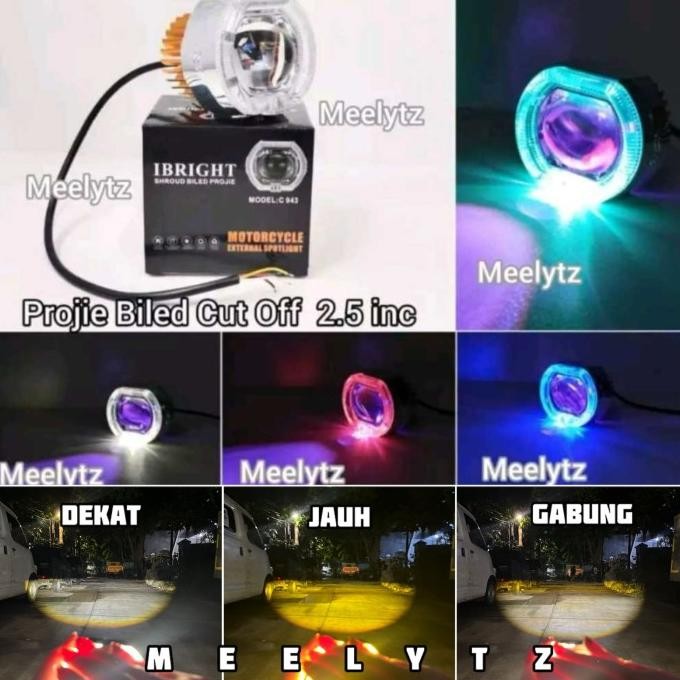 Ibright - Projie Biled Cut Off Mini 2.5 Inc D2 D3 Jauh Dekat 30Watt