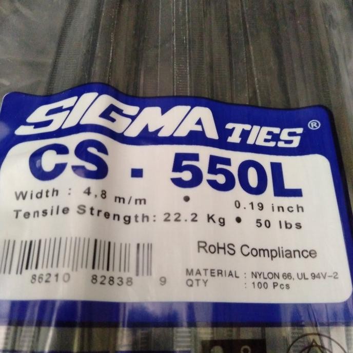 

KABEL TIES SIGMA CS 550 L HITAM ISI 100 PCS