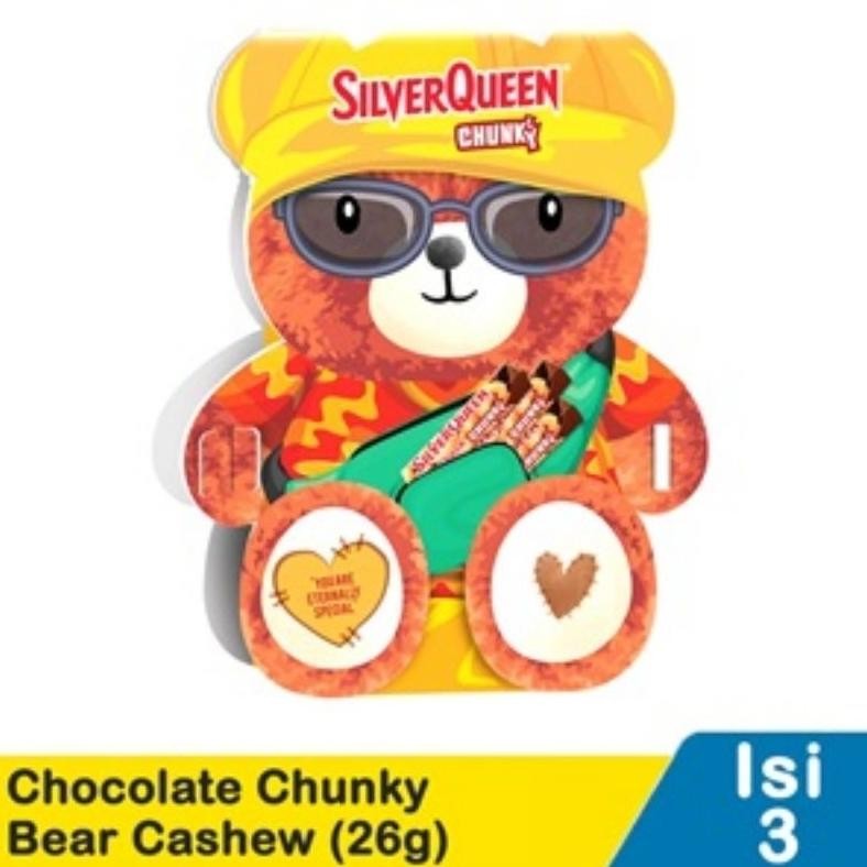 

AZQ-16 Silver Queen Mini Chunky Cashew Special Edition Valentine Beruang Teddy Bear Isi 3 @30gr Viral