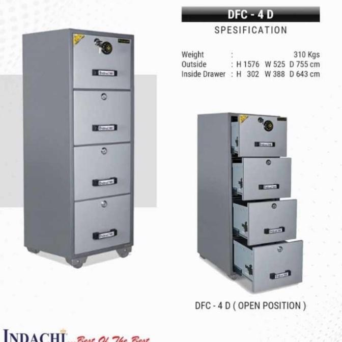 

BEBAS ONGKIR - Filing Cabinet anti api Indachi DFC-4D free ongkir Jatabek