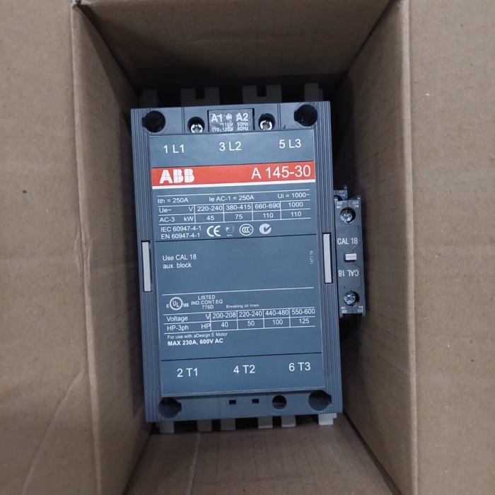 PROMO KONTAKTOR ABB TIPE A145-30 250A 220V MURAH