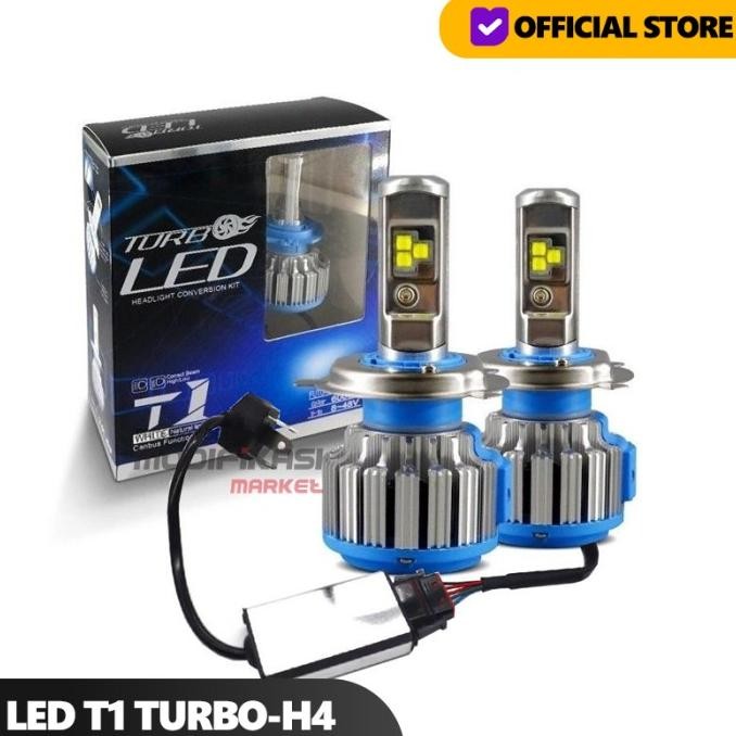 Turbo Led T1 H4 Universal Isi 2Pc Headlight Turbo T1