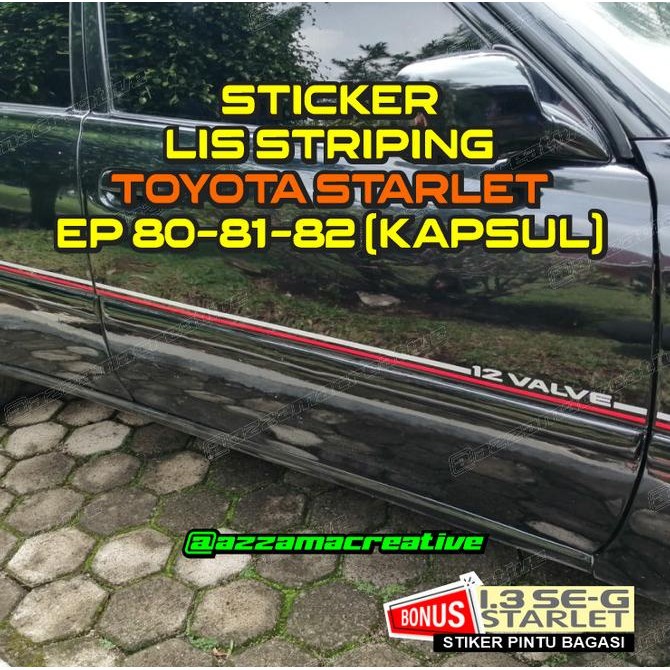 Stiker List Striping Starlet Kapsul