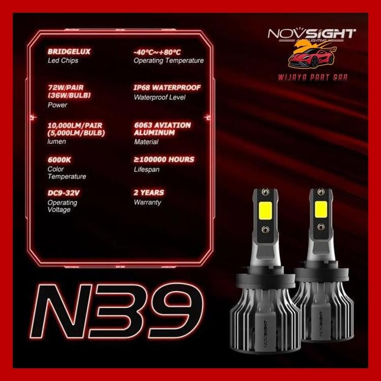 LAMPU UTAMA MOBIL NOVSIGHT N39 H4 H7 H11