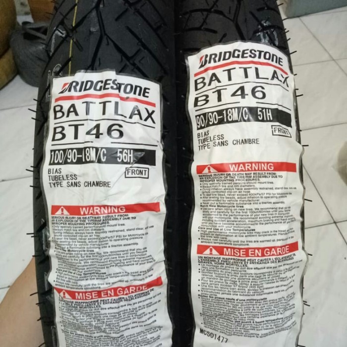 PAKETAN BAN LUAR BATTLAX BT46 UK 90/90-18 DAN 100/90-18
