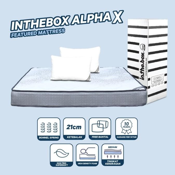 Inthebox Alpha X - Kasur Springbed - Free Bantal