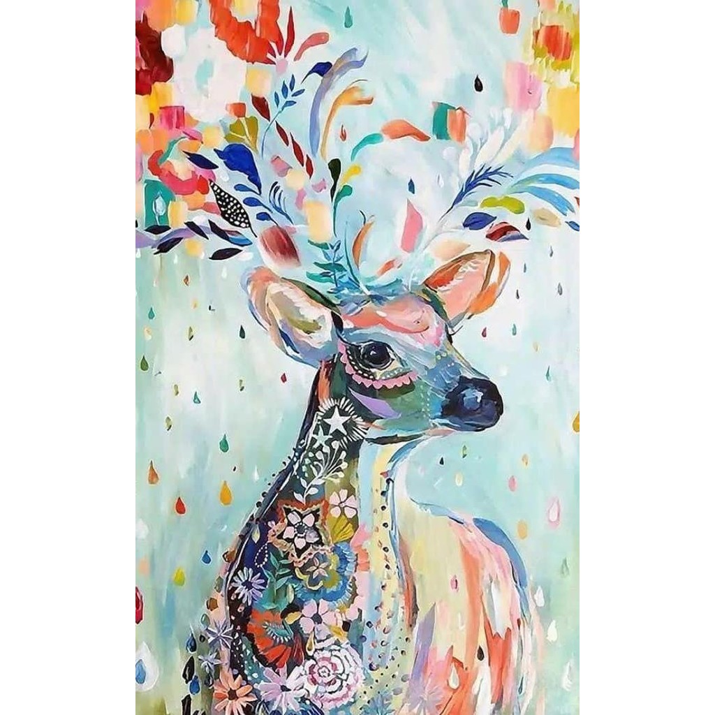 Diy Painting By Number 30X20Cm Kerajinan Tangan Lukisan Deer