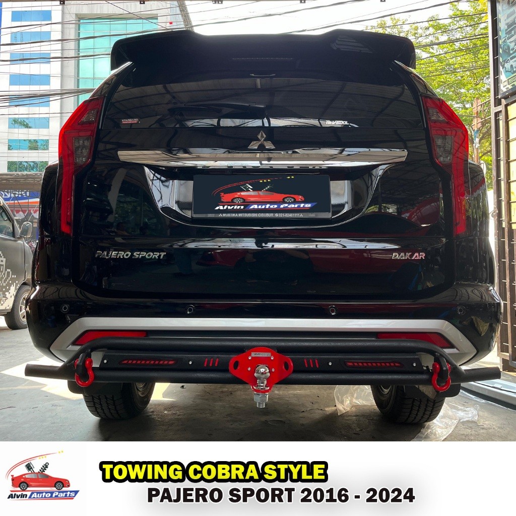 TOWING BELAKANG PAJERO SPORT 2016 - 2024 / PENGAMAN BUMPER BELAKANG PAJERO SPORT 2016 - 2024