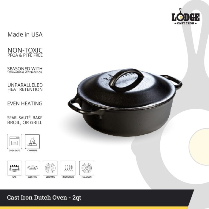 Lodge Cast Iron 2 Quart Serving Pot - L2SP3