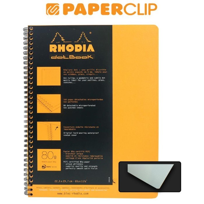 

Ready NOTEBOOK RHODIA A4+ WIREBOUND ORANGE DOT GRID 193118C