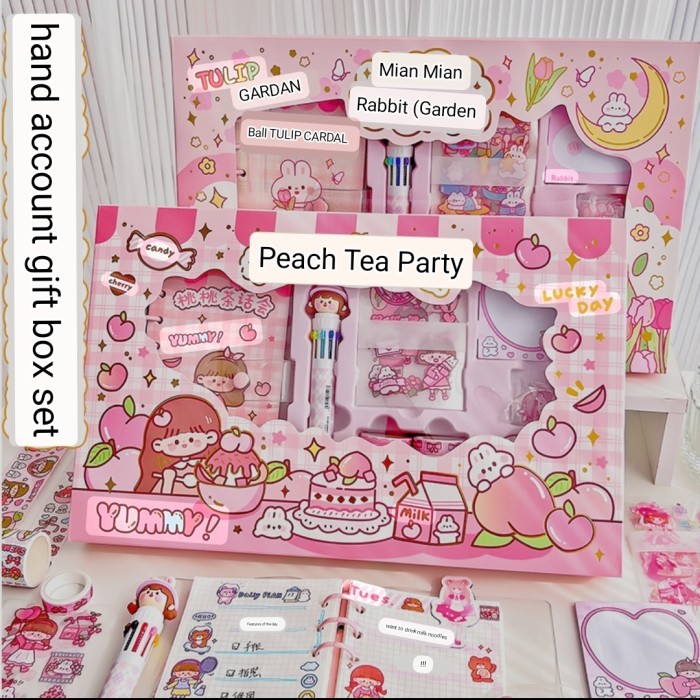

Ready Stationary Gift Set Kawaii/Notebook Kawai/Binder Korea/sticker momo
