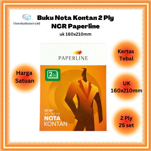 

Ready Kertas Buku Catatan Nota Kontan Paperline Besar Uk 160 x 210mm 2 Ply / Rangkap Putih Merah Per