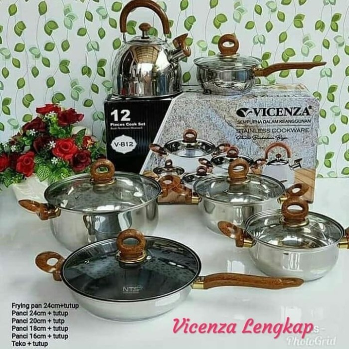 Panci Set Vicenza V812 Stenlis stell
