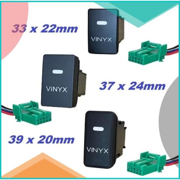 Saklar Foglamp Switch Tombol Lampu LED Tembak Kabut Mobil Motor Vinyx