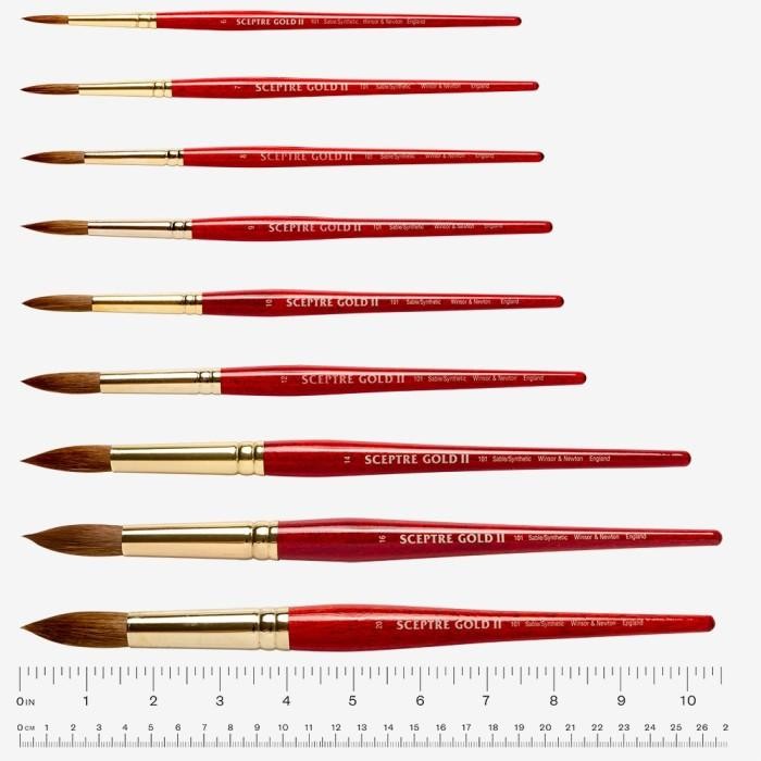 

KUAS LUKIS WINSOR & NEWTON SCEPTRE GOLD II ROUND BRUSH SERIES 101