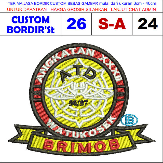 S-A24 ANGKATAN XXX II WATUKOSEK BRIMOB  CUSTOM BORDIR'ST TESTIMONI