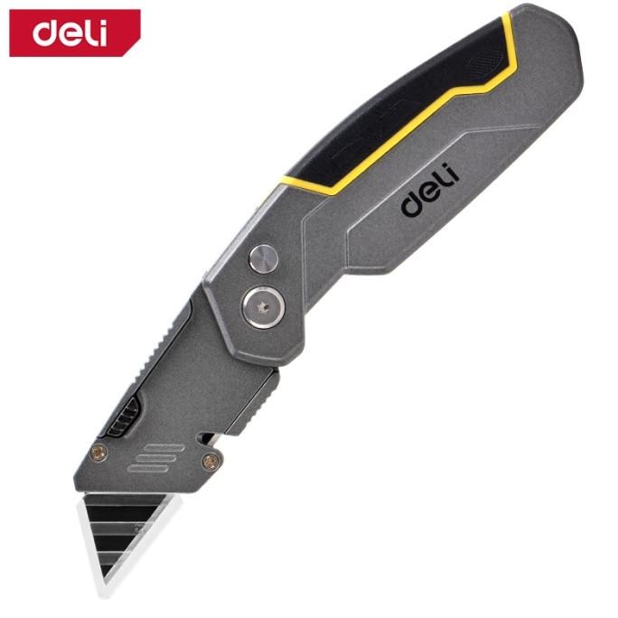 

Deli Utility Knife / Cutter Pisau Kayu Aluminium Sk2 Auto-Lock Edl006Z