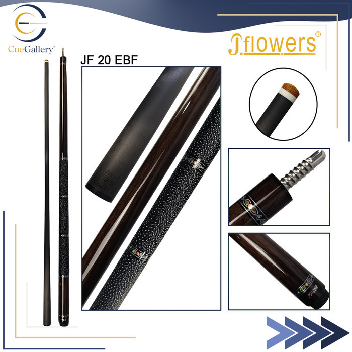 JFlower Cue JF20-EBF Carbon Stick Billiard Low Dlection JFS