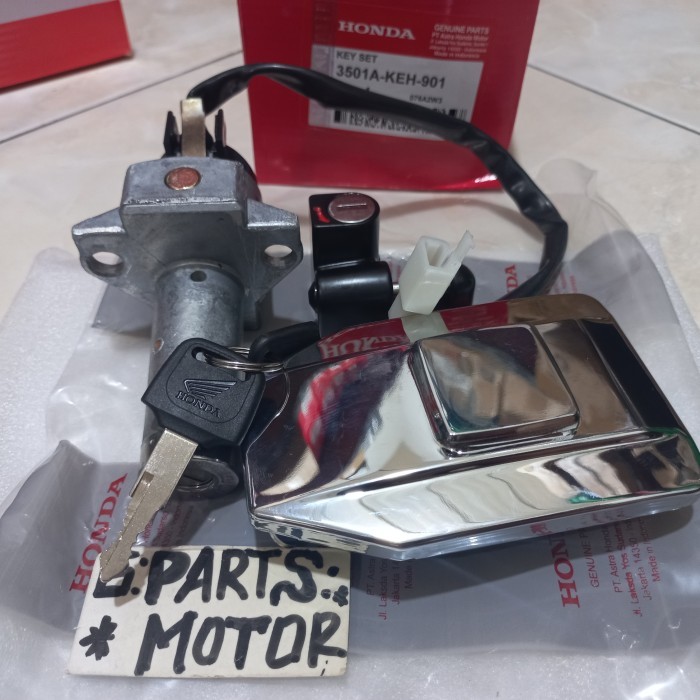 TERBARU kunci kontak assy gl pro gl max neotch lengkap plus tutup tangki