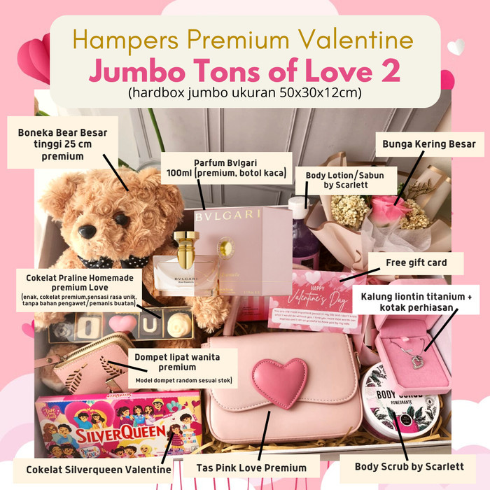 

HAMPERS VALENTINE KADO CEWEK COKLAT GIFT BOX CEWE ULTAH PACAR LOVE