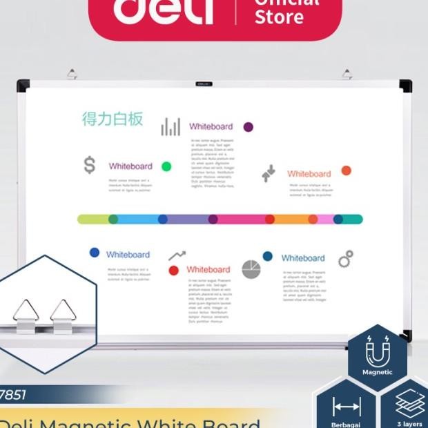 

Deli Magnetic White Board Papan Tuli Putih Magneti 60 40 Cm 7852