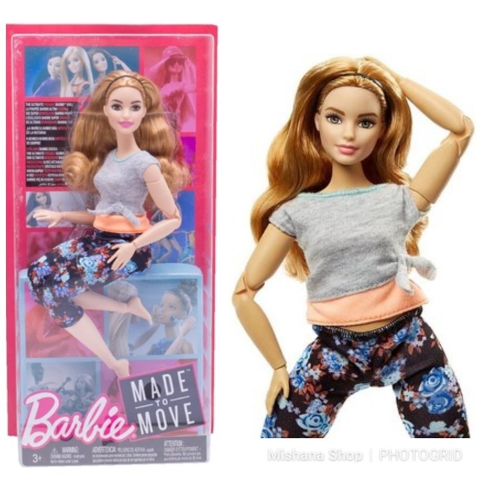 

BONEKA BARBIE MATTEL MADE TO MOVE DOLL YOGA CURVY