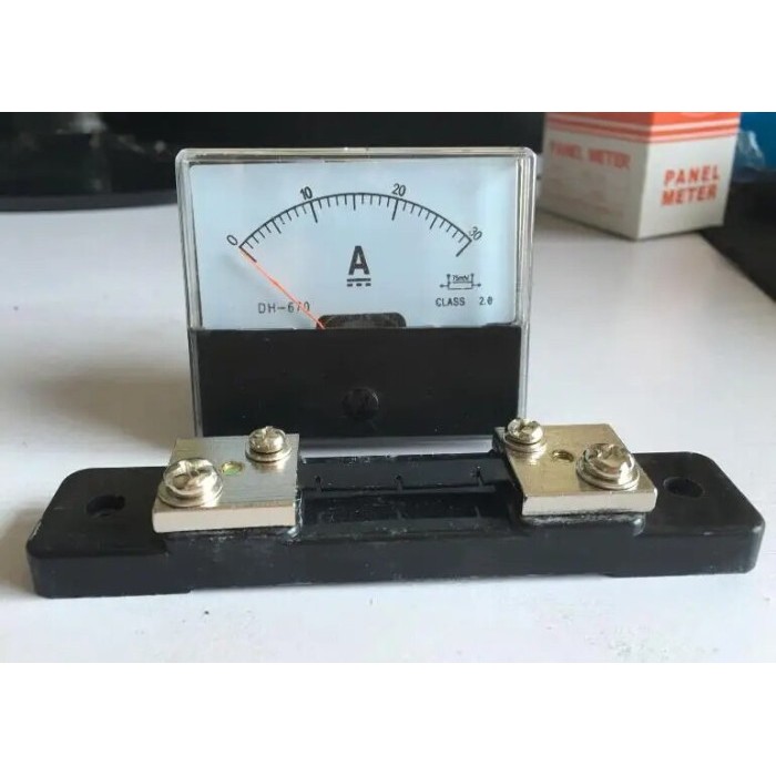 DH 670 DC 0 30A ANALOG AMP PANEL AMMETER POINTER TYPE CURRENT METER