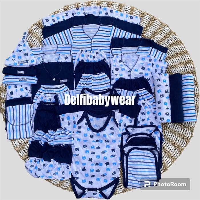 

39PCS PAKET LAHIRAN NEWWBORN LENGKAP SERI BIRU NAVY BONEKA SET HADIAH