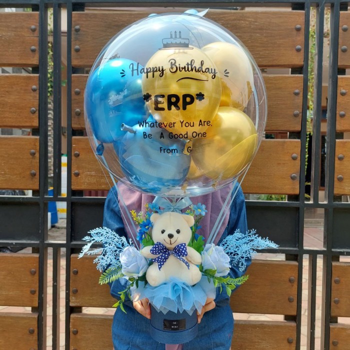 

BUKET BALON BOUQUET BUNGA BONEKA DEPAN KODE 004 (B) - MIKI FLORIST