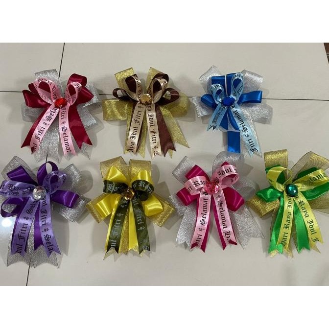 

Mubarak| Pita Hias Siap Pakai Pita selamat hari raya idul fitri ukuran 17 cm