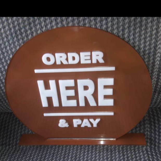 

SALE order pay here pick up bayar ambil pesan meja disini restoran diplay