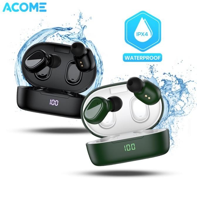 Acome Headset Bluetooth 5.0 Tws Led Airdots T1 Garansi Resmi 1 Tahun