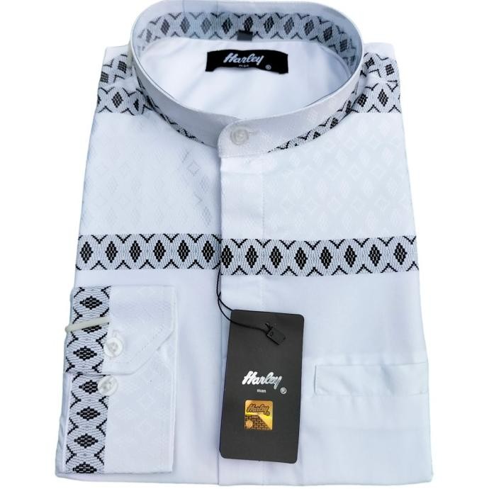 Baju Koko Putih Kemko Harley Size Xl Original