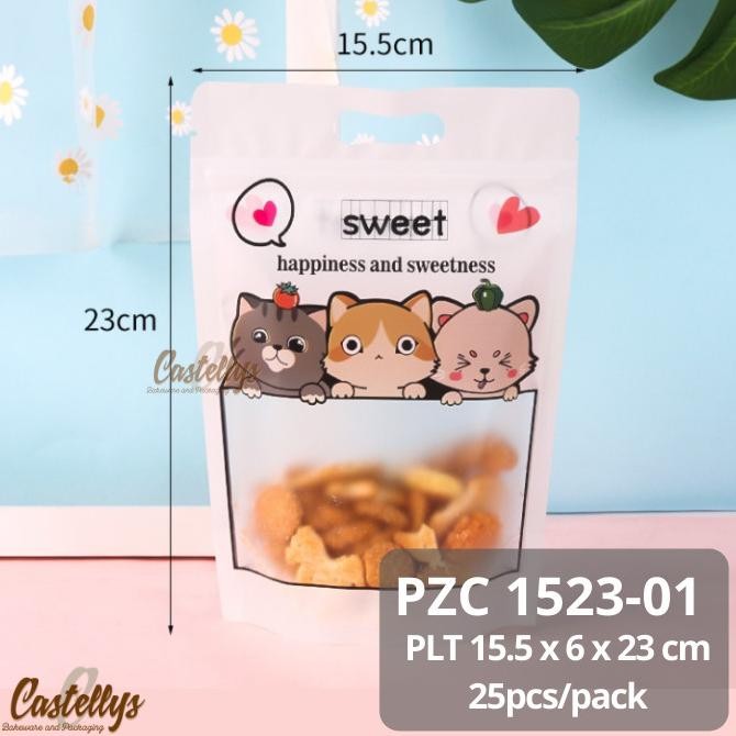}}}}}}] Plastik Klip Zipper Bag PZC1523-01 Cookies Snack Kue Kering Biskuit