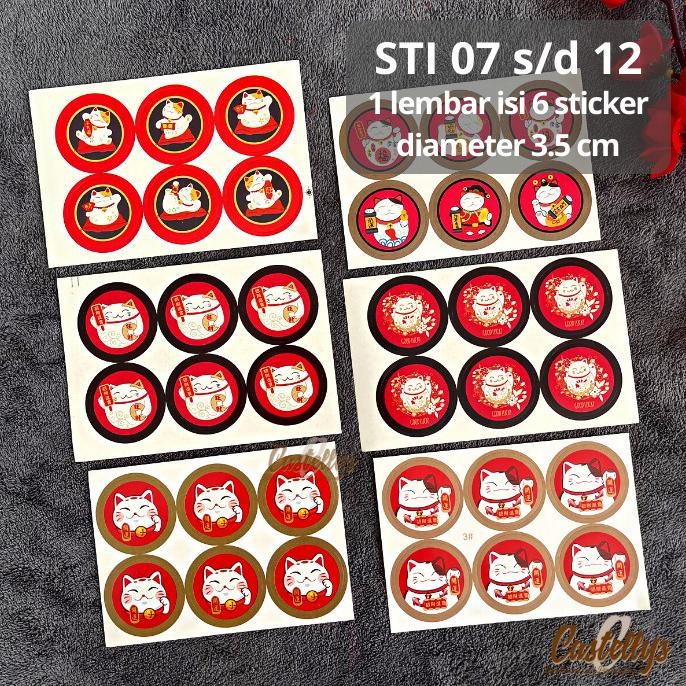 

^^^^^] Sticker Stiker STI 07 s/d 12 Label Kotak Kue Hampers Imlek Sincia CNY