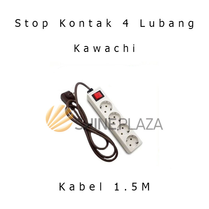 

STOP KONTAK 4 LUBANG KABEL 1.5M - STOPKONTAK ARDE SAKLAR ON OFF