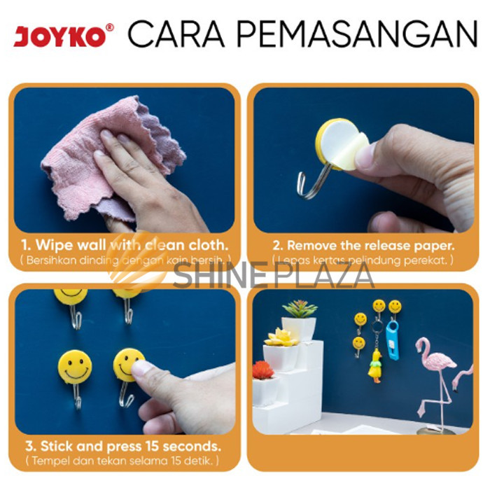 

GANTUNGAN HOOK BAJU TAS HANDUK TEMPEL DINDING PINTU JOYKO ADHK-3090