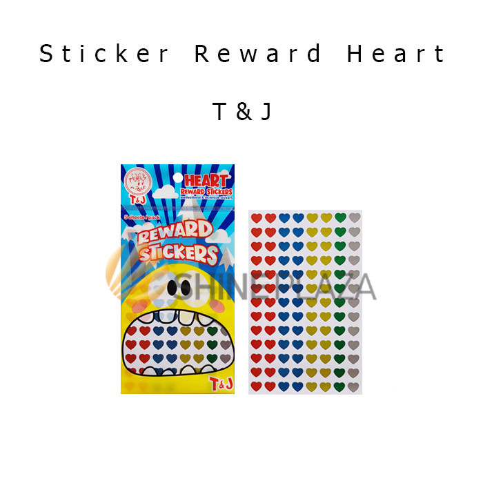 

KERTAS STIKER LABEL REWARD T&J HATI - STICKER HEART METALLIC TOM JERRY