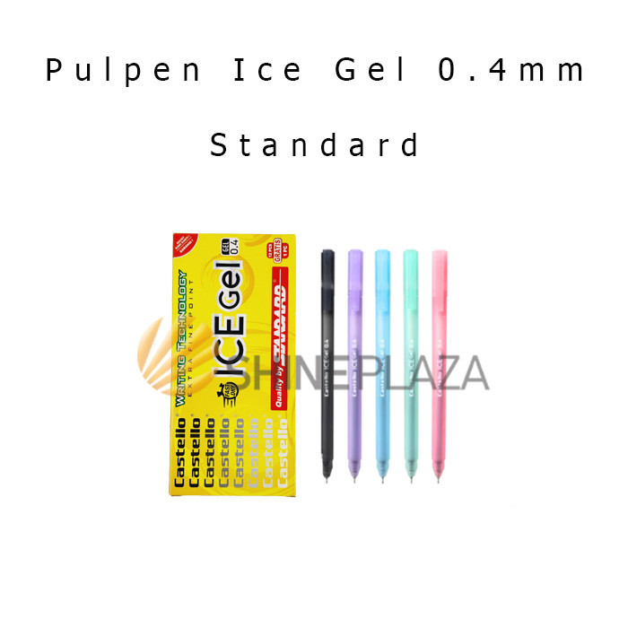 

PULPEN STANDARD CASTELLO ICE GEL 0.4MM - BOLPEN PENA PENHITAM 0,4 MM