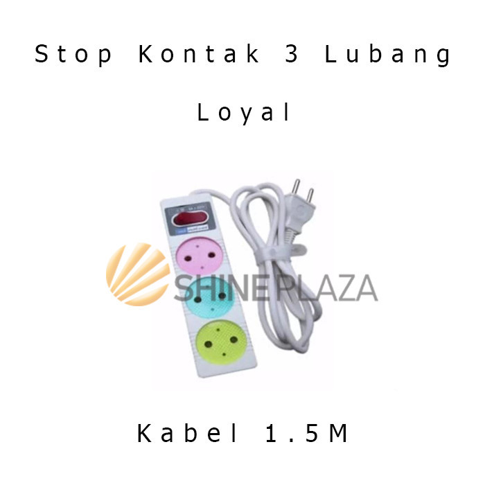 

STOP KONTAK 3 LUBANG 1.5M - STOPKONTAK LOYAL YUNIOR 211 ARDE SAKLAR