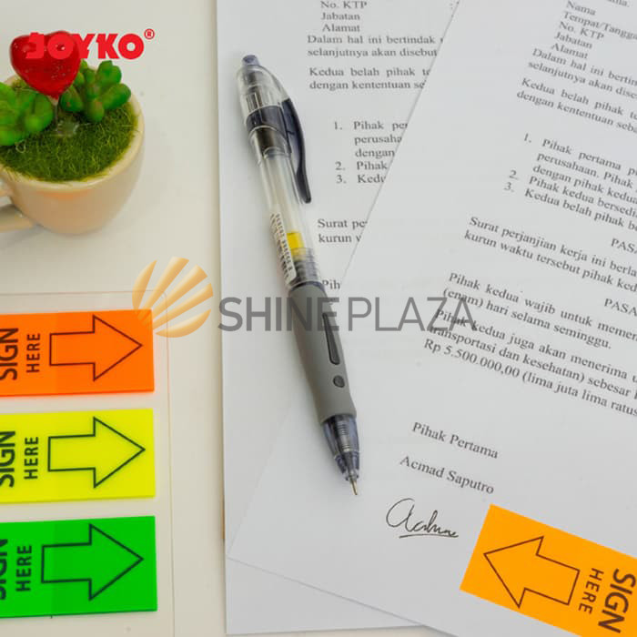 

MEMO STICKY NOTES SIGN HERE JOYKO IM-42