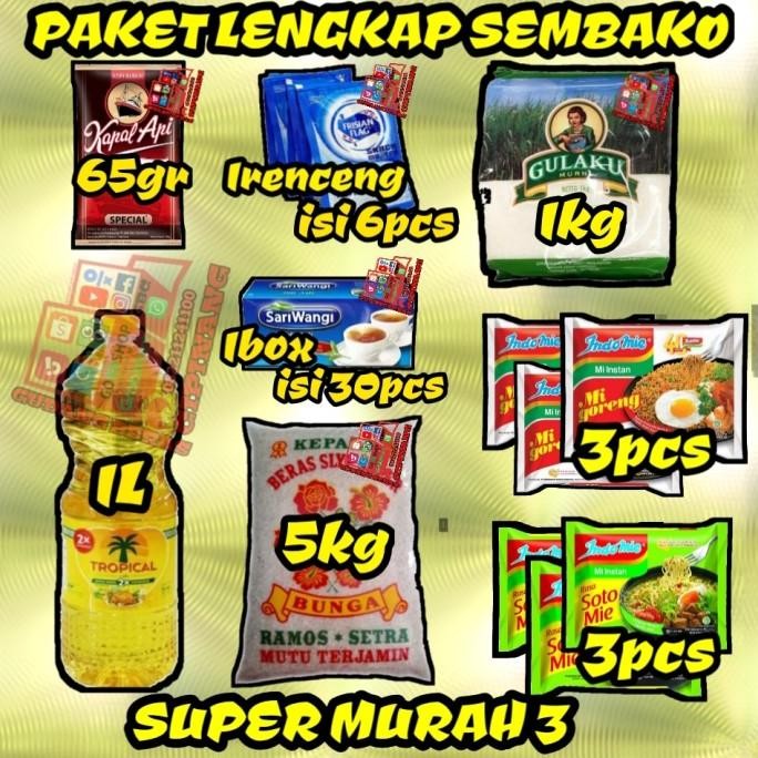 

Paket Sembako Bermerk Lengkap Super Murah 3