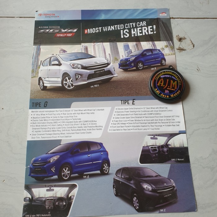 Poster Brosur Toyota Agya Barang Langka