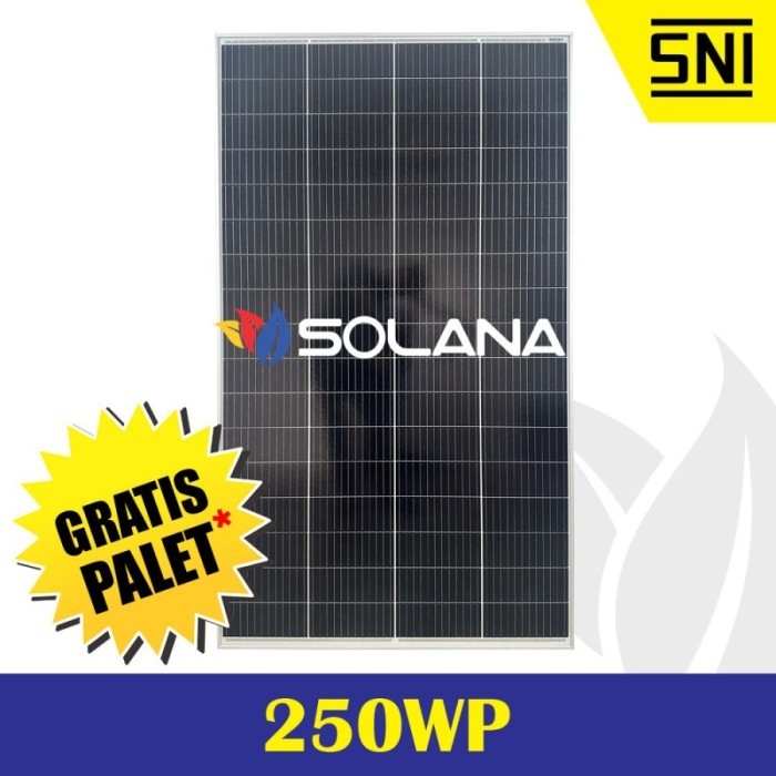 SOLAR PANEL SOLAR CELL PV MODUL P12 250W BLACK MONO CRYSTALLINE PANEL SURYA 24V 250WP SOLANA