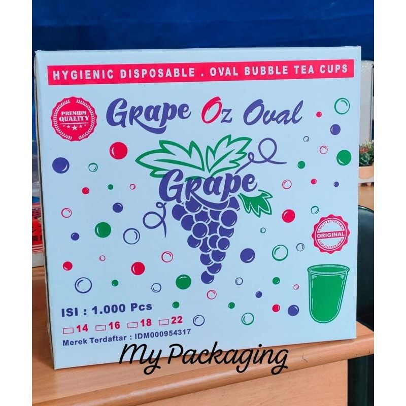 @=@=@=@=] 1000pcs - Gelas Plastik Es Teh Solo 22 oz / Cup Oval 22oz