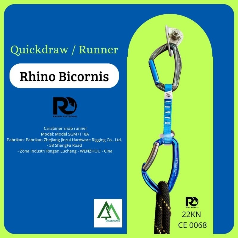 Quickdraw / Runner Rhino Bicornis For climbing Untuk panjat tebing