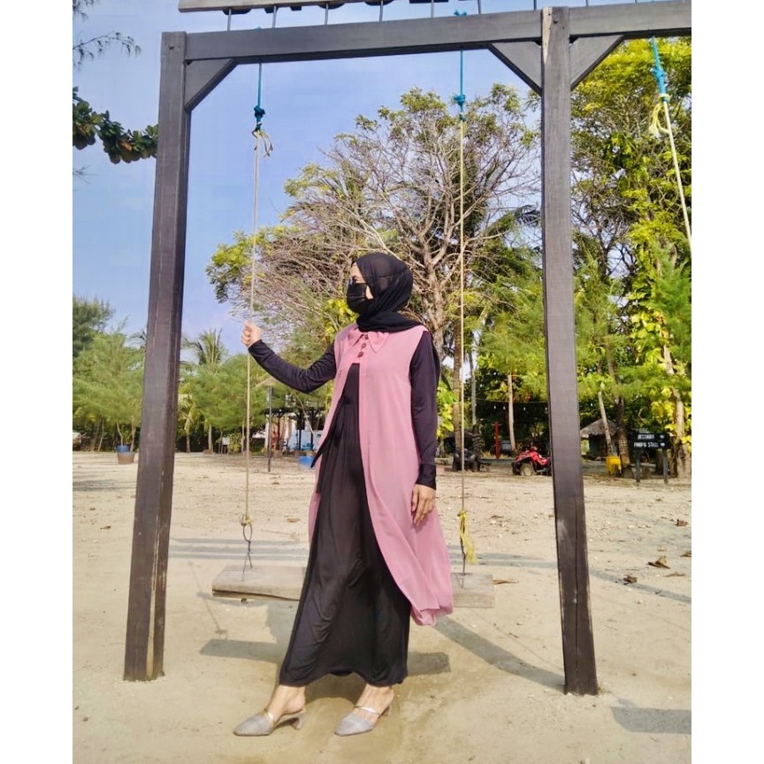 outer ceruty baby dollCardigan Ceruty BabydollOuter tanpa lenganRom